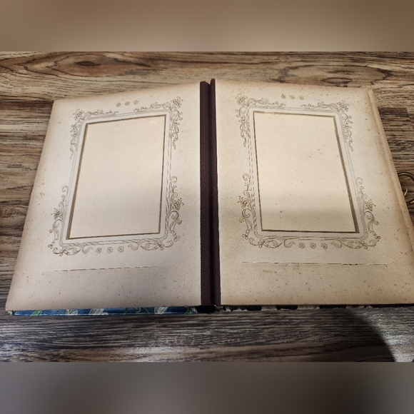 Vtg Victorian Lady & Man CELLULOID PHOTO ALBUM Scrapbook Velvet  Gold Hardware - Picture 11 of 16
